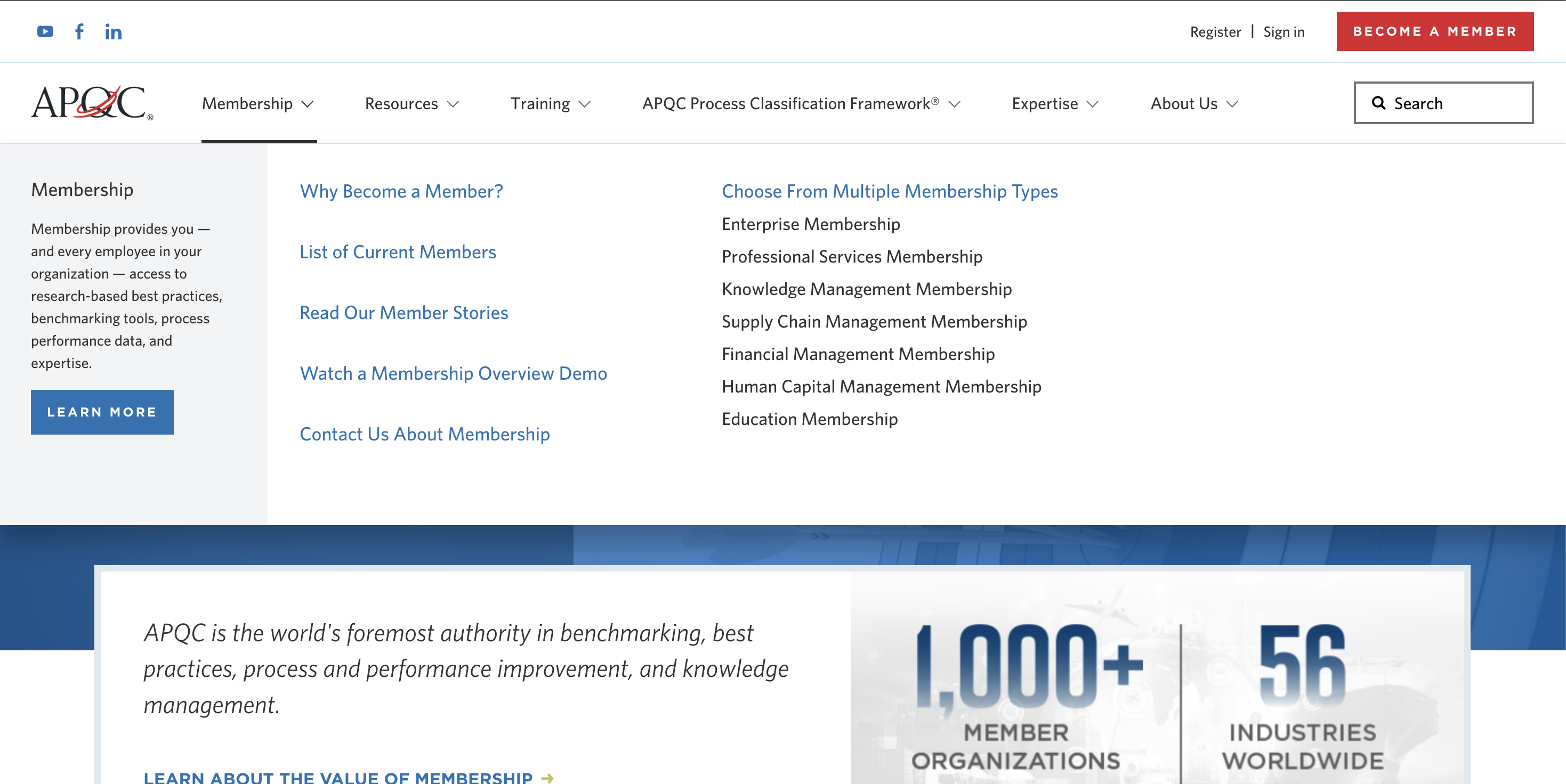 Main Navigation — Desktop View