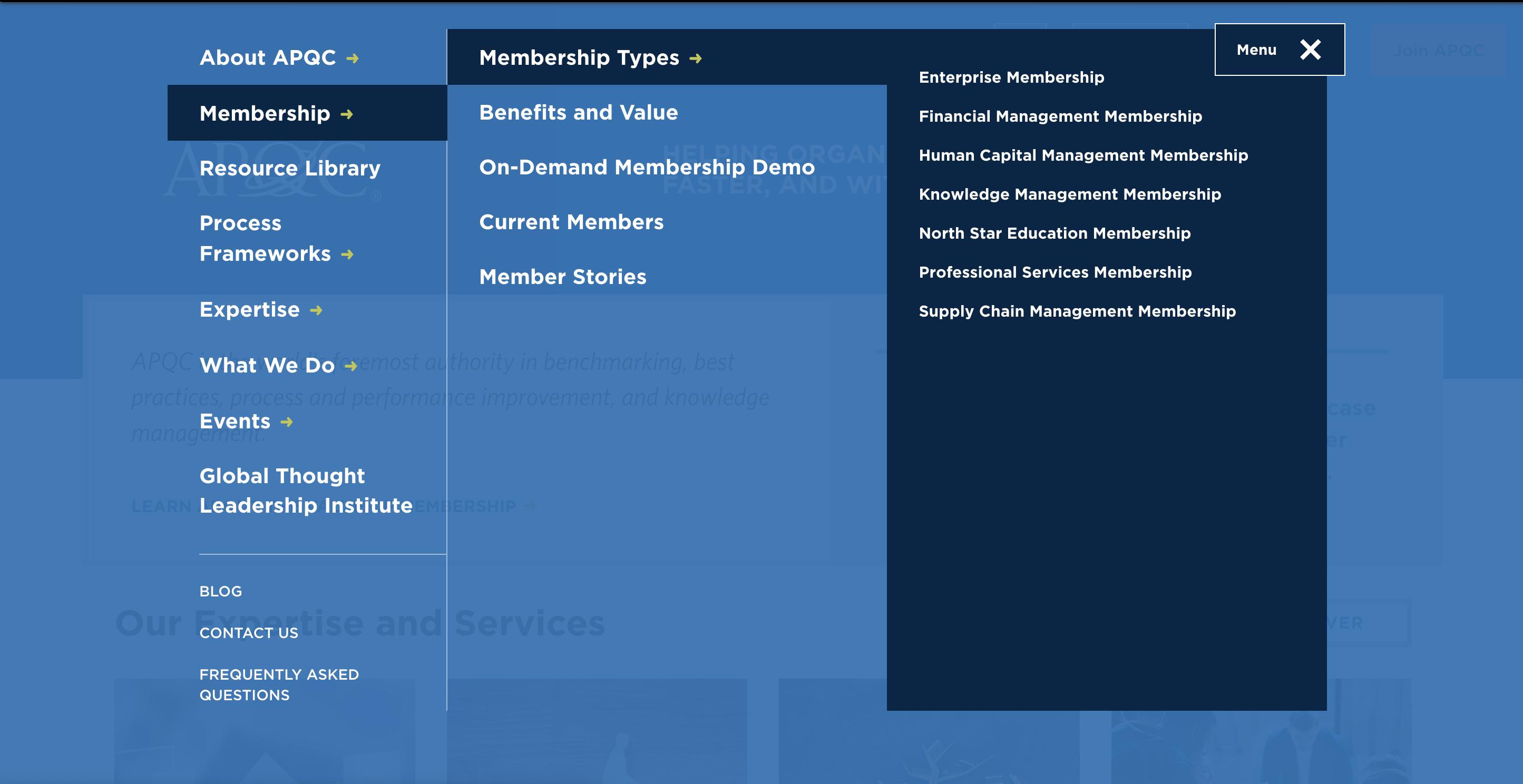 Main Navigation — Desktop View
