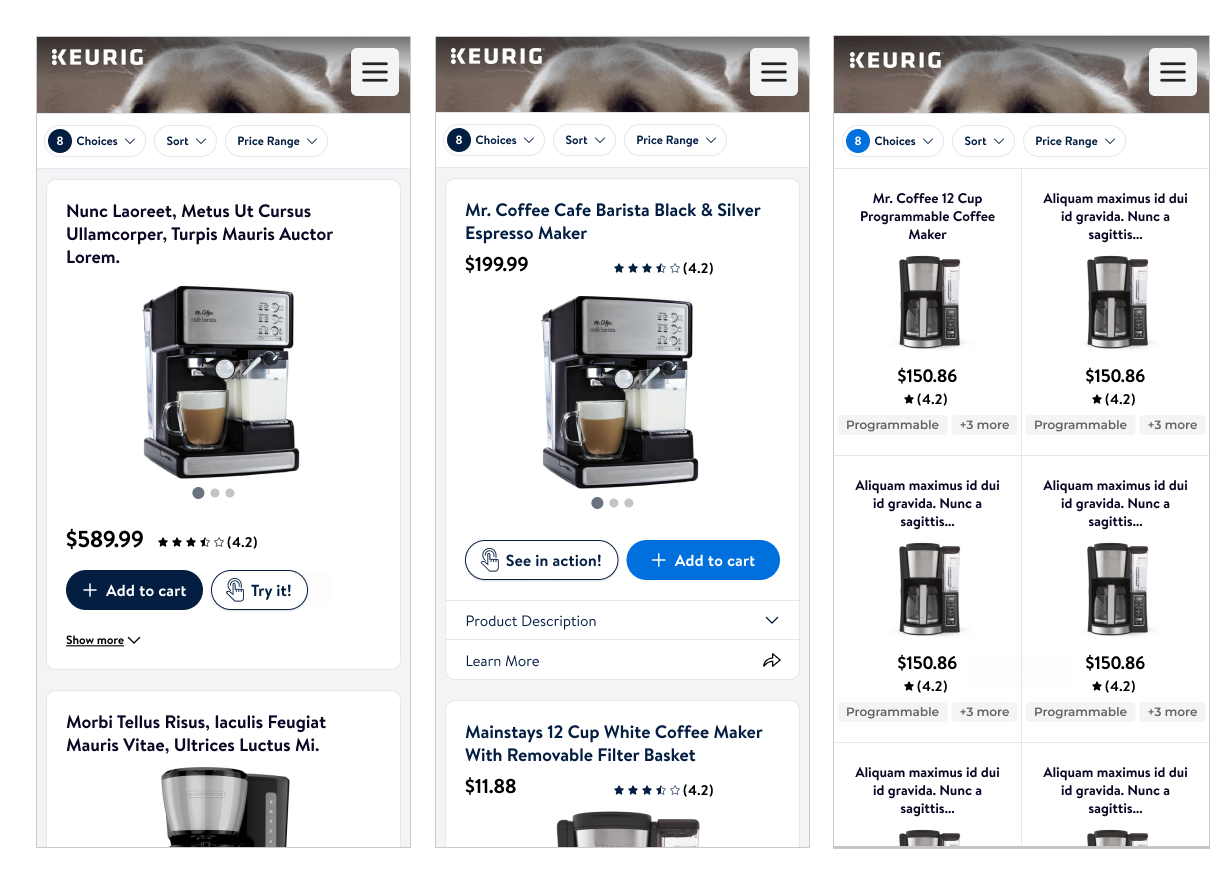 Version B: Three Options